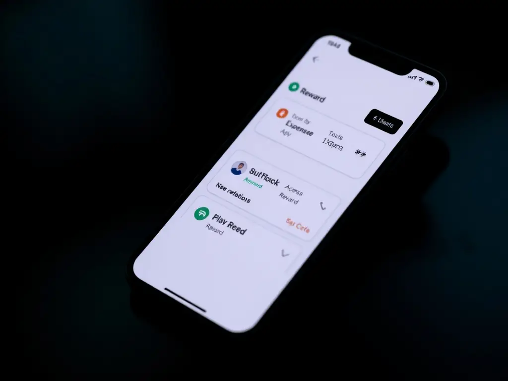 A smartphone displaying the PIN8 app interface, showcasing the loyalty rewards program with points accumulation and redemption options.